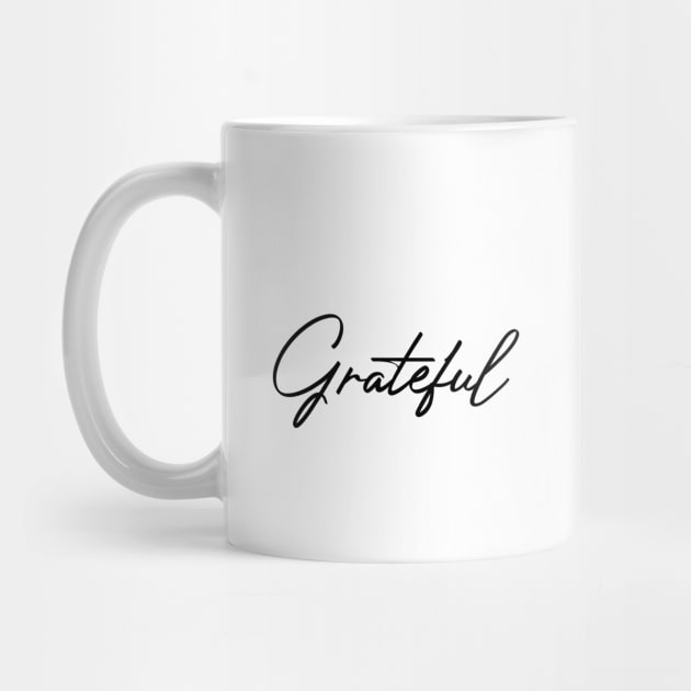 Grateful - Beautiful Calligraphy Art by Cult WolfSpirit 